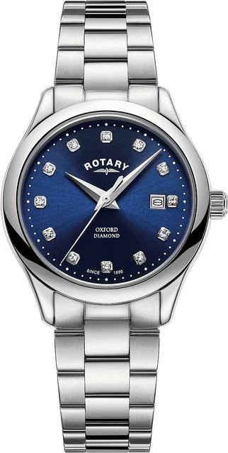 Rotary Damenuhr, Quarz, Edelstahl, Blau, 32 mm, 5 ATM - Bild 1