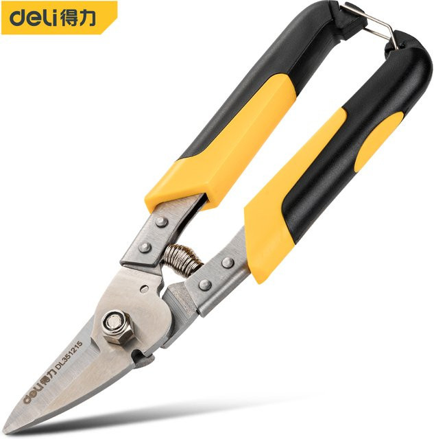Deli Multifunktions-Industrieschere aus Edelstahl mit gerader Klinge, Länge: 21,59 cm - Bild 1