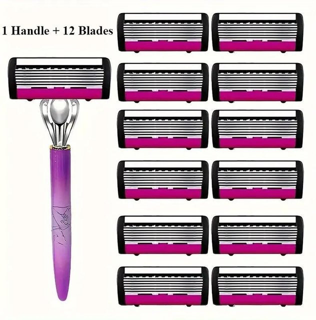 AYTA Damen-Rasierer, 6 Klingen, 1 Handle + 12 Blades - Bild 1