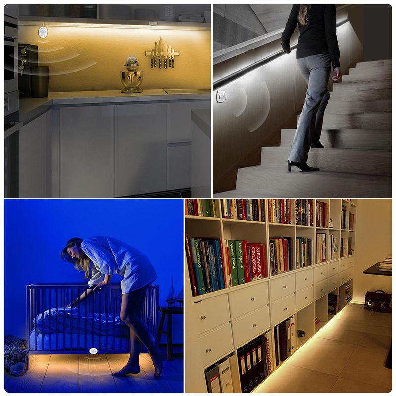 MALITAI LED Schranklicht mit Bewegungssensor, warmweißes Nachtlicht mit IP65 Schutz, Länge: 4 m - Bild 3