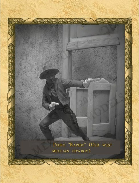 MEEKLION MODEL West Wilderness Mexikanischer Cowboy, Modellbausatz, 75-mm-Modellbausatz aus Kunstharz - Bild 1