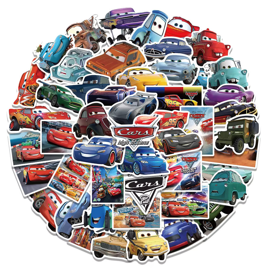 Disney Cars Lightning McQueen Cartoon Aufkleber Set in Multicolour für Notizbücher und Handys - Bild 2