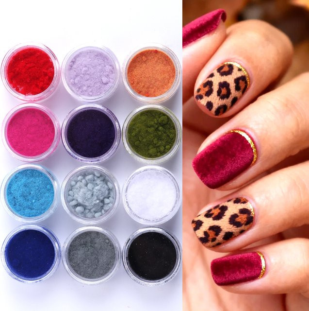 SWEET TREND Nagelpulver Samt Glitter, 12 Farben, Matt, Unisex - Bild 1