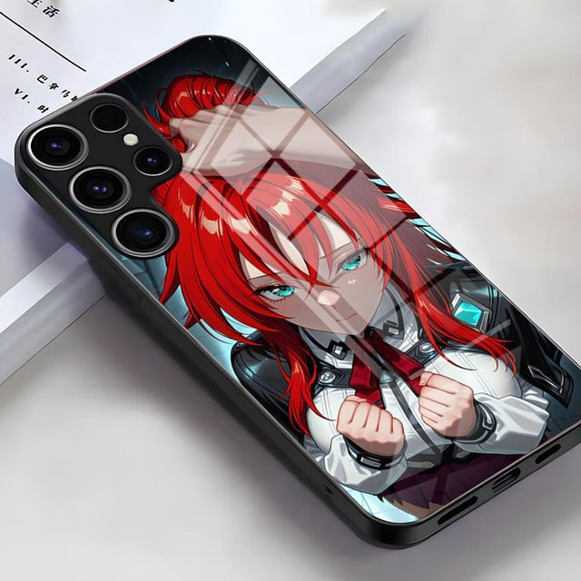 High School DxD Hero Handyhülle mit Glasabdeckung für Samsung Galaxy S26 S25 S24 S23 S22 S21 S20 Ultra Plus FE A54 A53 A25 in Multicolour - Bild 1