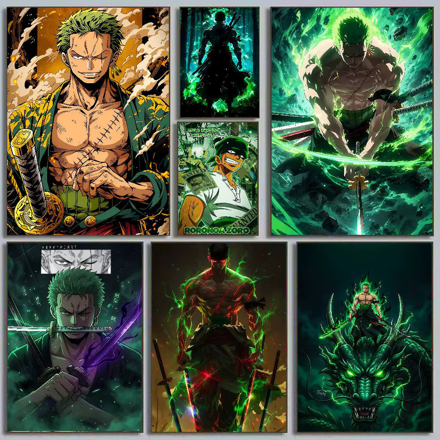 Bandai One Piece Anime-Poster Zoro und Luffy als HD-Leinwand-Wandkunst in Mehrfarbig, Rechteckig - Bild 4