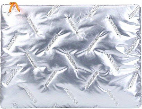 Wasserdichte 14-Zoll-Laptoptasche von Rd lala in Silber mit großem Fassungsvermögen und laser-graviertem Design - Bild 1