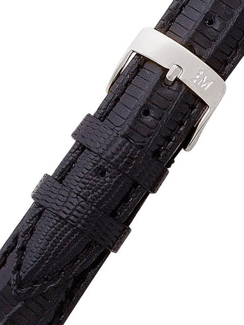 Morellato Uhrenarmband Leder, schwarz, Eidechse, 16mm - Bild 1