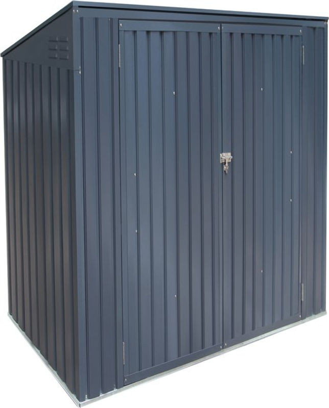 Westmann Metall Mülltonnenbox Gerätebox 73 Dunkelgrau B/H/T: 100 x 235 x 131 cm - Bild 1