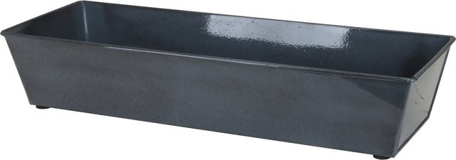 A.H.G. Blumenkasten aus Metall mit Ablaufstopfen, Anthrazit, B/T/H: 53 x 19 x 10,5 cm - Bild 1