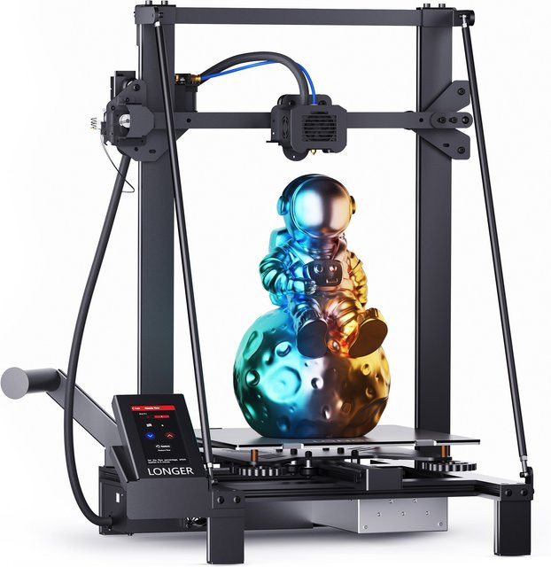 Longer LK5 PRO FDM 3D-Drucker in Schwarz mit Dreieckigem Design, Doppellüfter und 4,3 Zoll Farb-Touchscreen, Druckbereich B: 30 cm, T: 30 cm, H: 40 cm - Bild 1