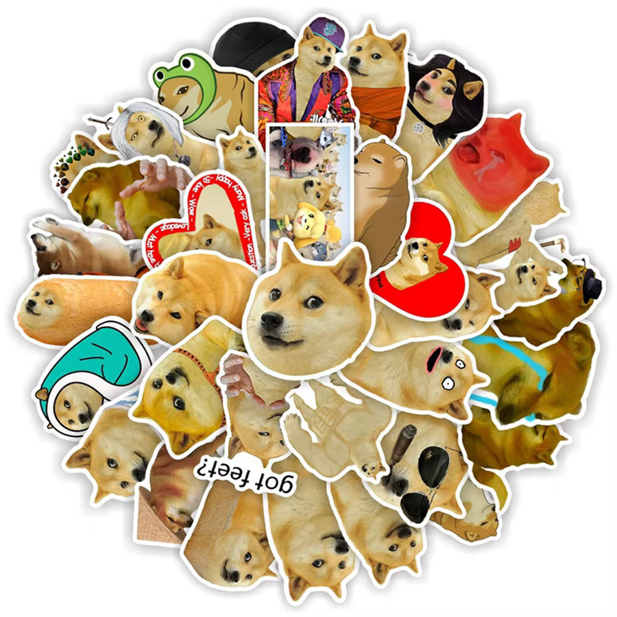 Rspctou Cartoon-Hunde-MEME-Aufkleber, Graffiti-Aufkleber, multicolor, 10-teiliges Set - Bild 2