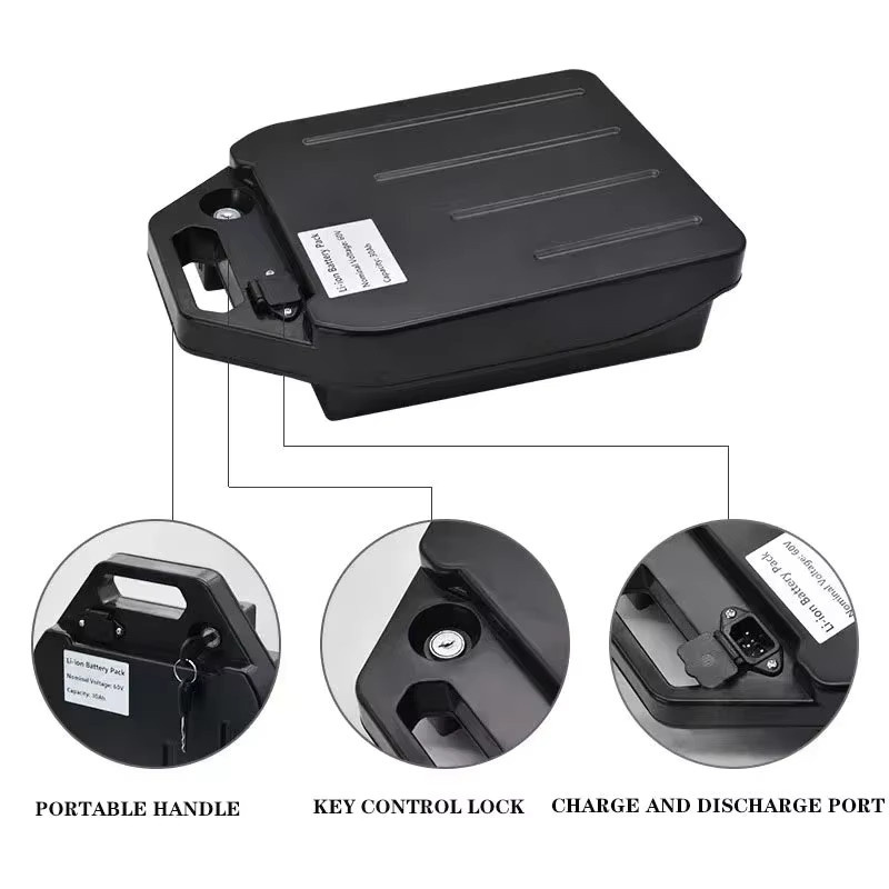 Ddadache Lithium-Akkupack für Harley, 60V, Schwarz, geeignet für Motoren unter 3000W - Bild 4