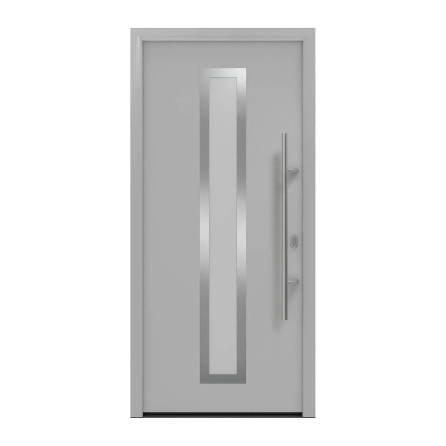 EcoStar Haustür Isopro IP 700S in Weißaluminium mit Glaseinsatz, DIN Rechts, B: 110 cm, H: 210 cm - Bild 2