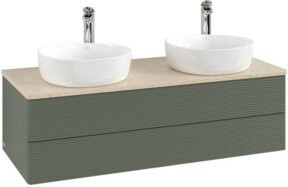 V&B Antao Waschtischunterschrank mit Frontstruktur und integrierter Beleuchtung, Wandmontage, Lackiert, B/H/T: 120 x 50 x 36 cm - Bild 1