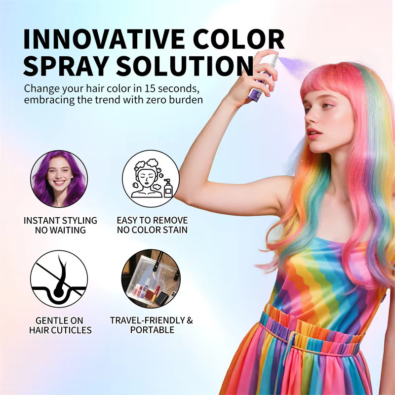 Sevich Temporäres Haarspray, Lila Grün, Unisex - Bild 5