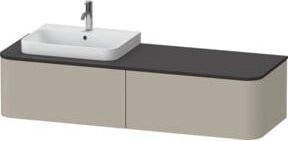 Duravit Waschtischunterschrank Happy D.2 Plus ohne Aufsatz, Beige, matt, B/T/H: 160 x 35,4 x 55 cm - Bild 1