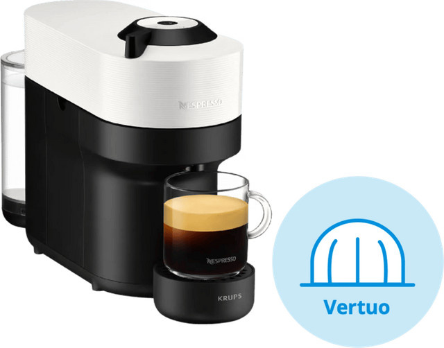 Krups Nespresso Vertuo Pop XN9201 Kapselkaffeemaschine in Coconut White mit Bluetooth und WiFi - Bild 1