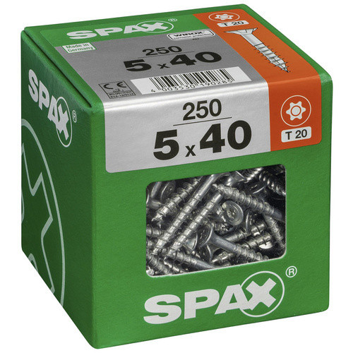 Spax Universalschraube Senkkopf Torx aus Stahl in Silber, Durchmesser: 5 mm, Länge: 40 mm - Bild 2