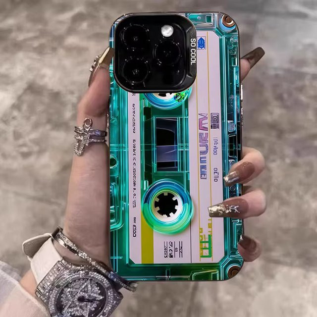 Retro-Kassettenband Handyhülle mit Galvanisierung für Xiaomi Redmi Note 14 Pro 4G Note 15 13 12 11 Pro Plus Note 13 Pro 5G Cover in Multicolour - Bild 1