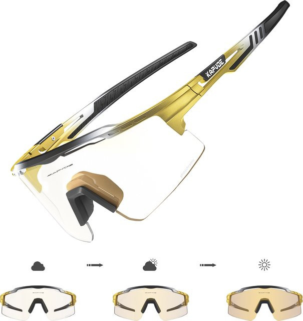 Kapvoe Sonnenbrille Radfahren, Photochrome, Herren, Kunststoff - Bild 1