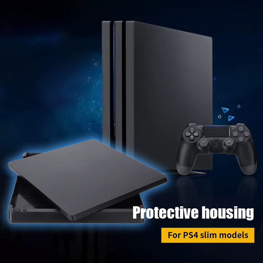 ATUOTIN Ersatz-Kunststoff-Frontplatte in Schwarz als untere Abdeckung und Schutzschale für PS4 1000/1100, PS4 1200, PS4 Slim und PS4 Pro - Bild 6