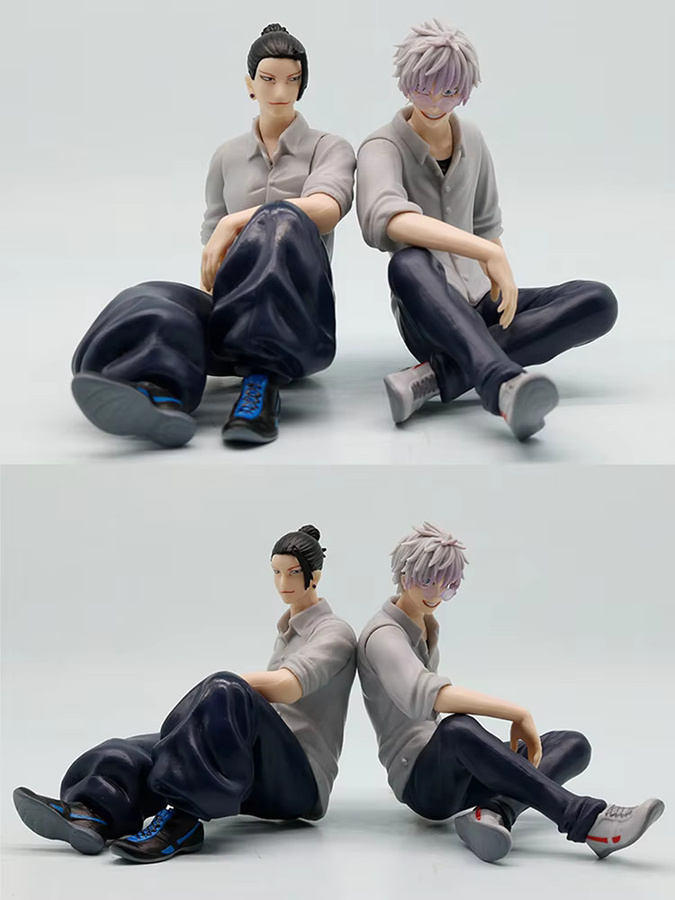 Jujutsu Kaisen Satoru Gojo Suguru Geto, Sammelmodelle, Sitzende Pose, Kunststoff - Bild 5