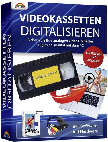 Markt & Technik Videokassetten Digitalisierungs-Software für Windows, Vollversion mit Hardware und 1 Lizenz - Bild 1