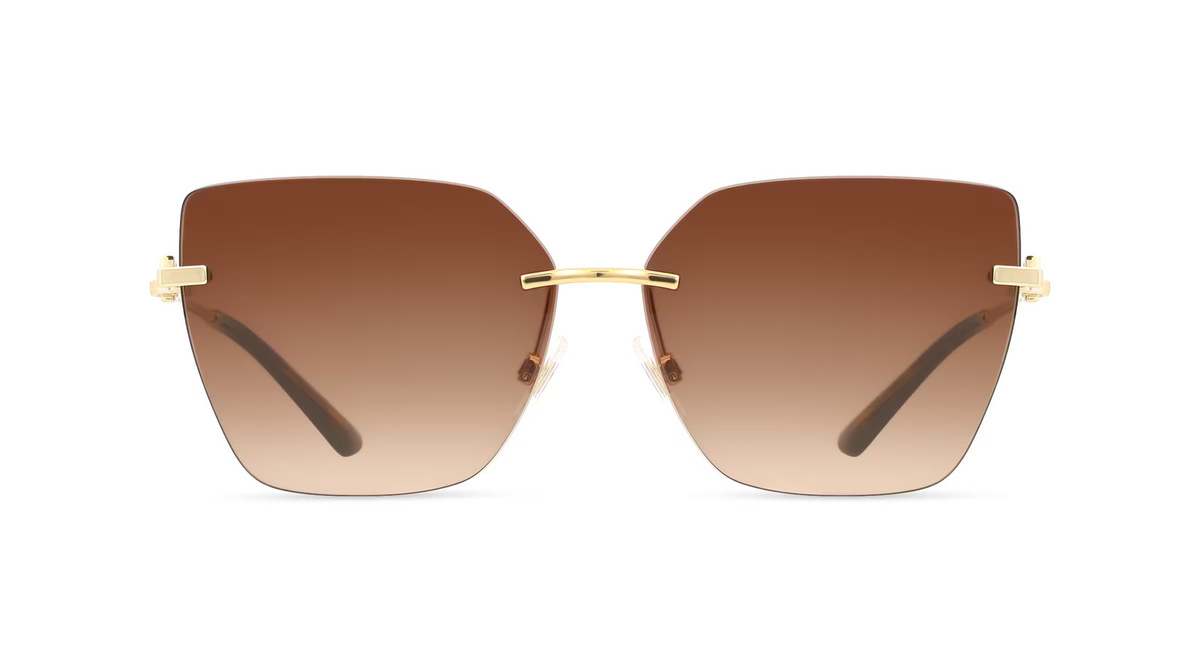 Dolce&Gabbana 0DG2321 Sonnenbrille Cat Eye, randlos, Metall, Gold, Damen - Bild 1
