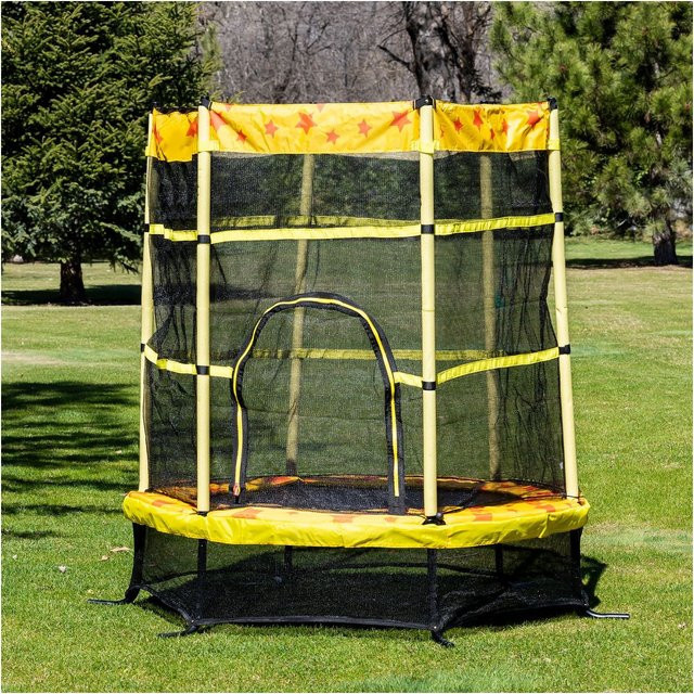 Chipolino Kindertrampolin Funny 140 cm gelb ab 3 Jahren - Bild 1