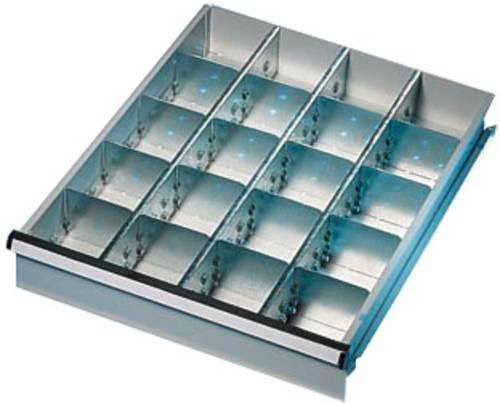 Manuflex ZB3015 Komplett-Unterteilungs-Set 5 für Gehäuse-Schubfächer in Silber mit Blendenhöhe 100-300mm - Bild 1
