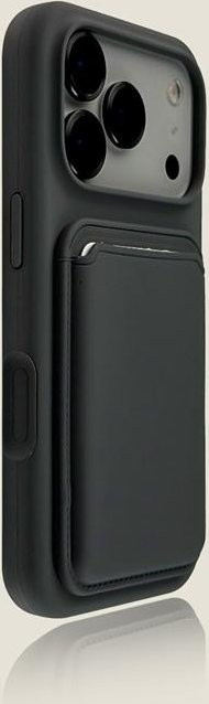 Rui Di Magnetische Flüssigsilikon Handyhülle mit Kartenhalter für iPhone 12 bis iPhone 17 Pro Max Plus Air MagSafe Bumper Abdeckung in Dunkelgrau - Bild 1