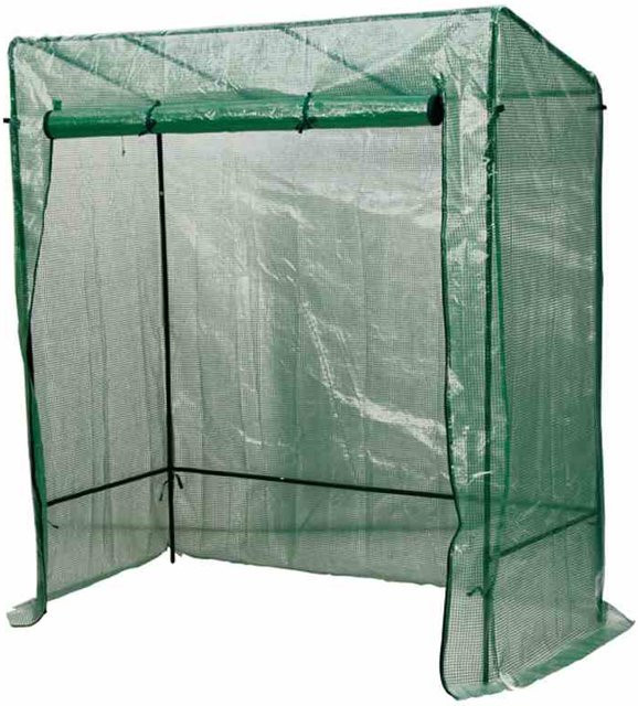 Gardamo Tomaten-Gewächshaus aus Stahl und Kunststoff in Grün und Transparent mit Fenstern, B/T/H: 100 x 60 x 175 cm - Bild 1