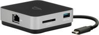 OWC Travel Dock E Mini-Dockingstation mit USB-C, HDMI 4K UHD und GigE in Silber/Grau - Bild 1