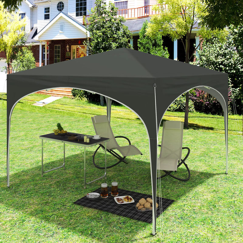 WOLTU Gartenpavillon Pop-Up Partyzelt mit Halbkreisdach, wasserdicht und zusammenklappbar, beige, B/T: 300 x 300 cm, Höhe: 260 cm - Bild 2