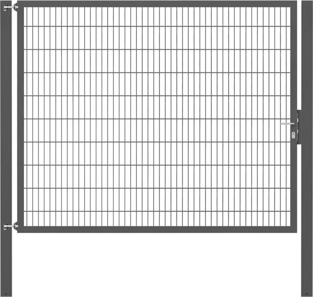 Einzeltor Flexo Plus in Anthrazit mit Pfosten, Breite: 250 cm, Höhe: 200 cm, Pfosten: 100 x 100 cm - Bild 1