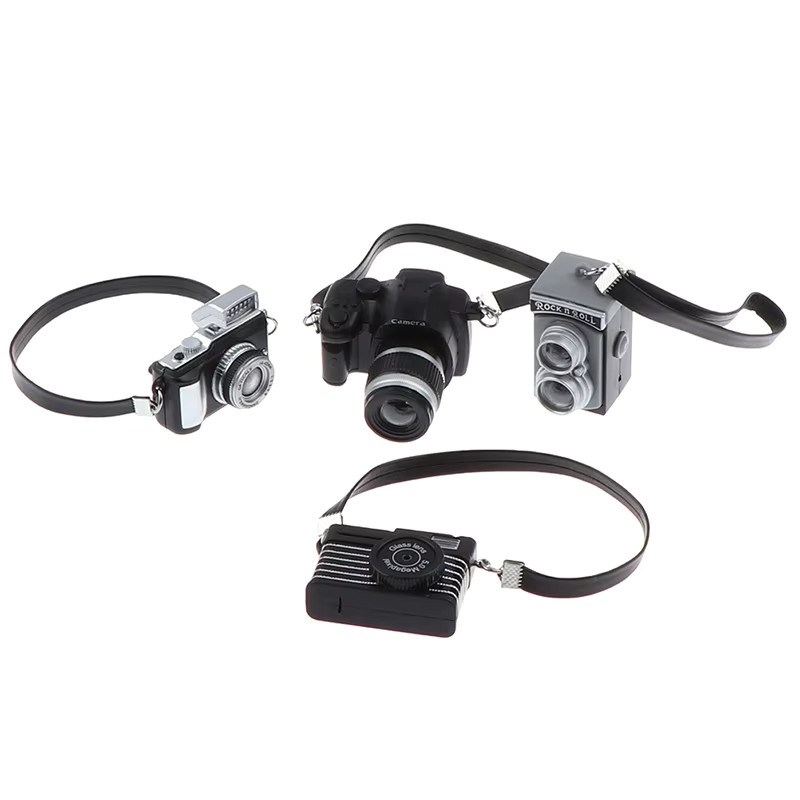 Miniatur Digital SLR Kamera, Puppenhaus Dekoration Zubehör, 1-teiliges Set - Bild 3