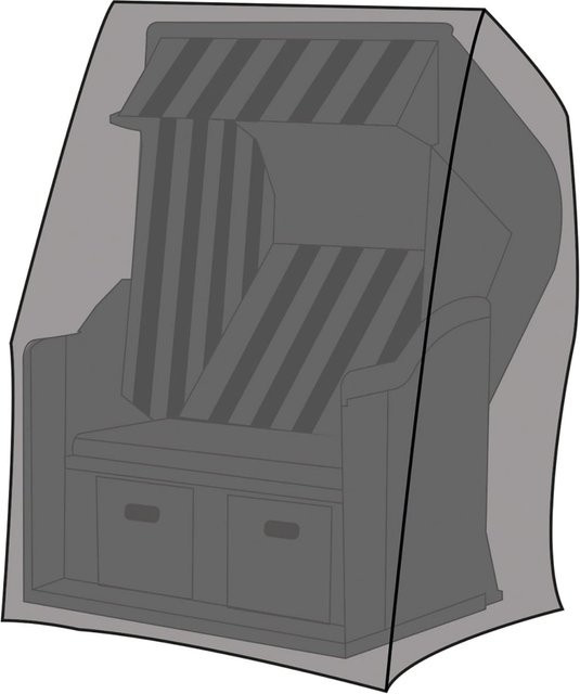 LEX Schutzhülle Deluxe für Strandkörbe aus Polyester, Grau, B/T/H: 130 x 100 x 170/134 cm - Bild 1