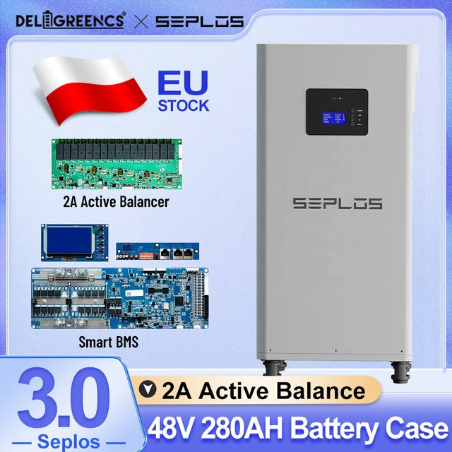 Seplos 3.0 Version 48V LiFePO4 Batterie DIY Kit mit Smart BMS, Bluetooth, LCD und aktivem Balancer für 51,2V 280Ah Lithium-Batterien - Bild 1