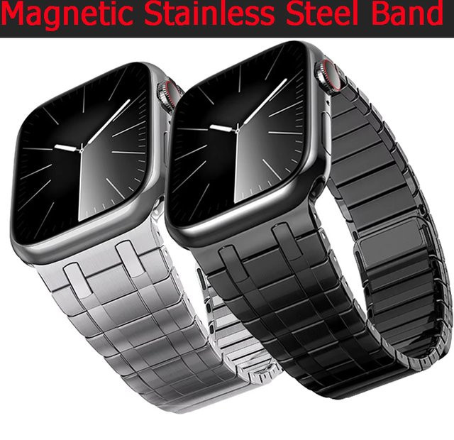 Uhrenarmband Edelstahl, magnetisch, Schwarz, Unisex - Bild 1