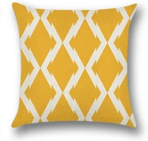 JMG Clothing Kissenbezug mit geometrischem Muster in Gelb, B/B: 40 x 40 cm - Bild 1