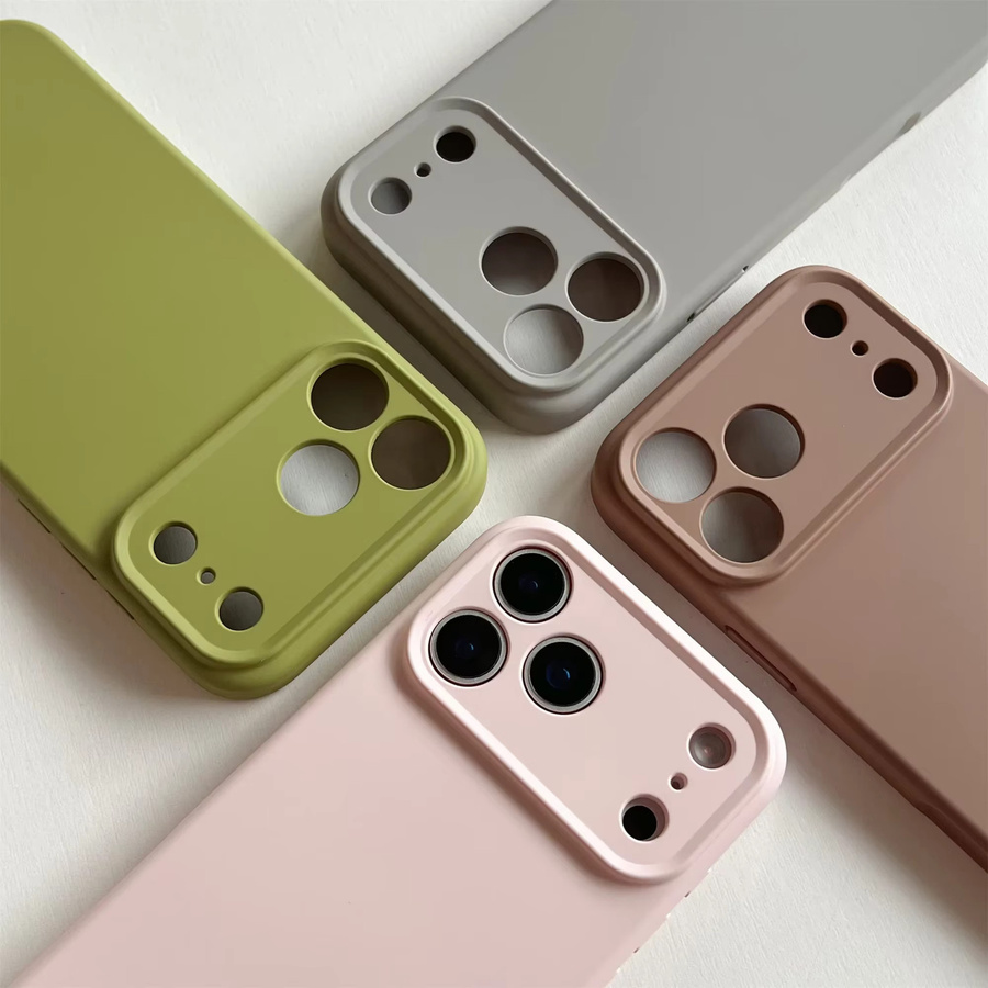 Stoßfeste MagSafe TPU Silikon Schutzhülle für iPhone 17 Pro Max und iPhone 17 Pro mit Flüssigsilikon-Effekt und Kameraschutz in Gelb und Grau - Bild 2