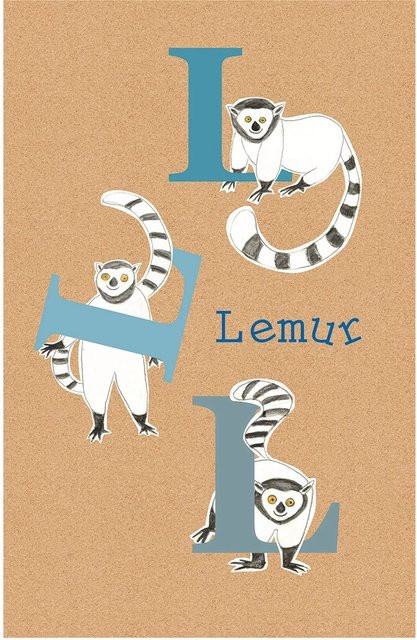 Komar Wandbild ABC Animal Paper Poster Multicolour B: 50 cm, H: 70 cm - Bild 1