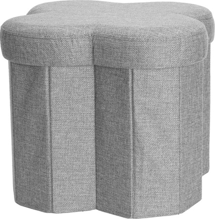 TRENDSTABIL Sitzhocker in Blumenform in Grau mit Polyesterbezug, B/T/H: 35 x 31 x 31 cm