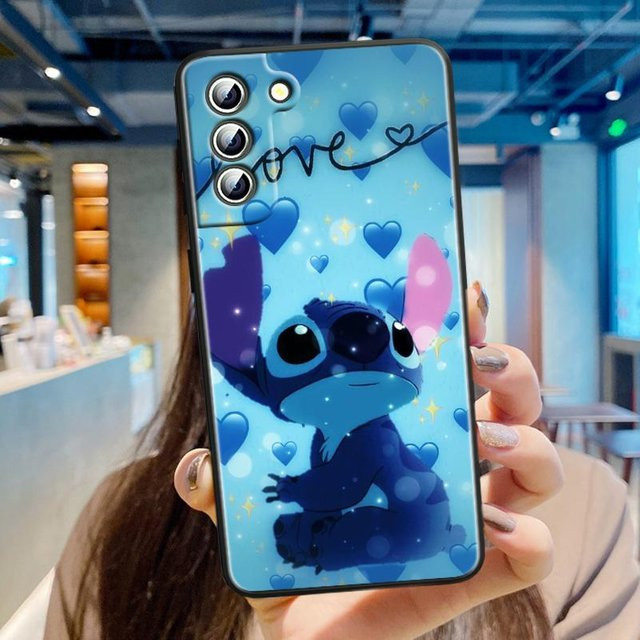 Stitch Cartoon Handyhülle aus schwarzem TPU für Samsung Galaxy S24 S23 S22 S21 S20 FE S10 Plus Ultra Pro Lite 5G - Bild 1