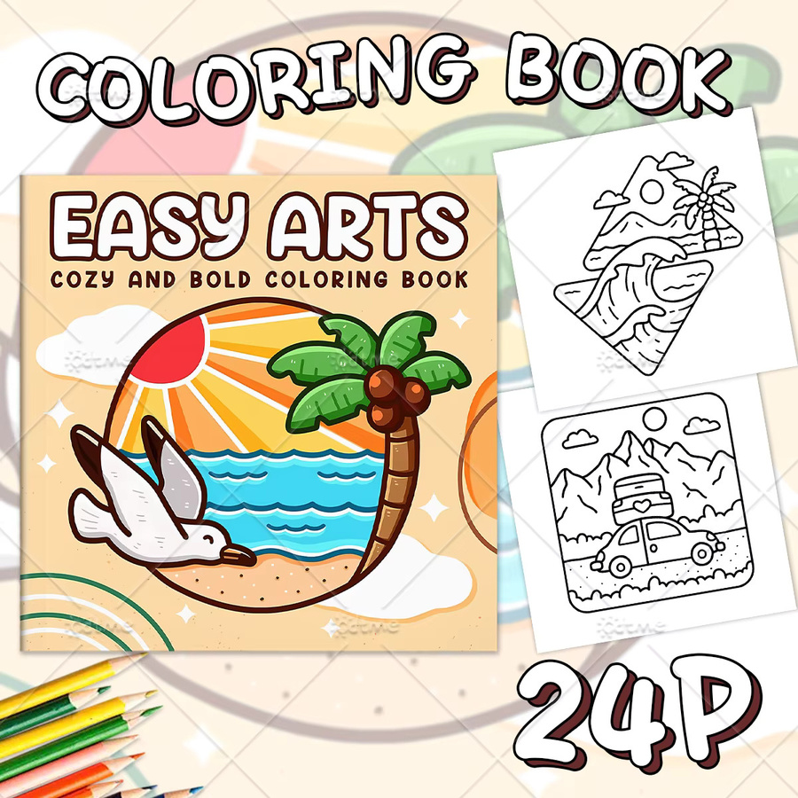 Cozy Spaces Coloring, EASY ARTS, Malbuch - Bild 2