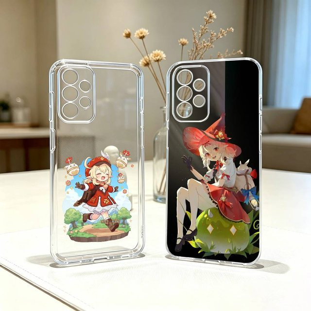 G-Genshin Impact Klee Handyhülle für Samsung Galaxy S20 bis S25 Serie, Transparent - Bild 1