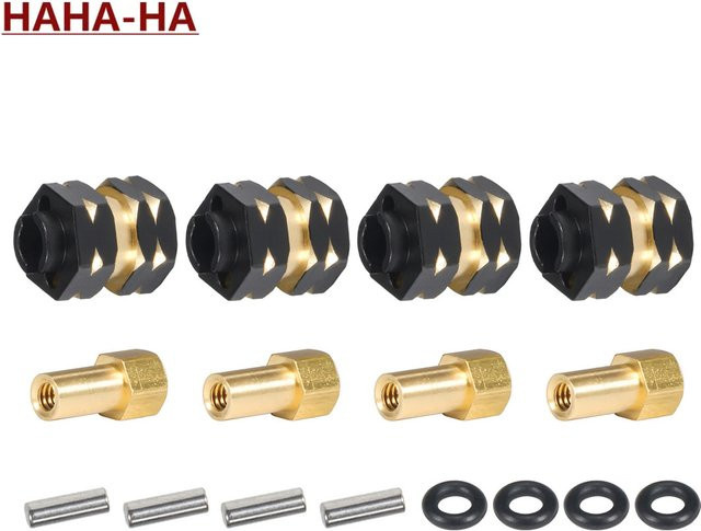 MALOM RC Brass Hub Extenders 7mm Hex 1.0 Wheel Rims Adapter mit Nuts 1/24 - Bild 1
