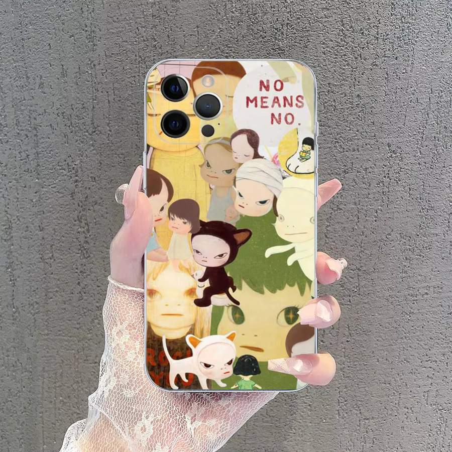 Yoshitomo Nara Handyhülle aus weichem Silikon für iPhone 15 14 13 12 11 Pro Max XS XR SE Multicolor - Bild 2