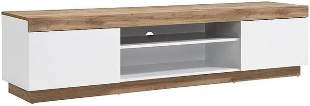 TV-Board Reniri von Vente-unique in Naturfarben Hell und Weiß, B/T/H: 180 x 40 x 45 cm - Bild 1