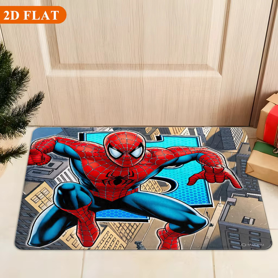 Rutschfeste Spiderman City Leap Badematte von MARVEL aus Polyester, B/T: 60 x 40 cm, Mehrfarbig - Bild 4
